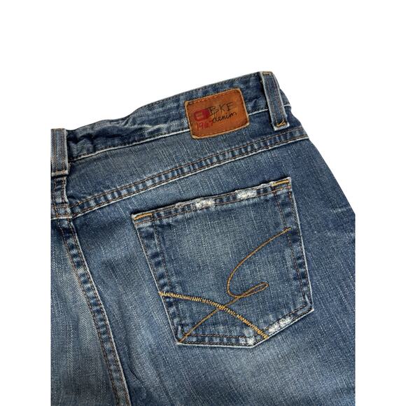 y2k BKE Low Rise Flare Bootcut Jeans 33 x 33 TALL Distressed Rodeo Western - Picture 8 of 12